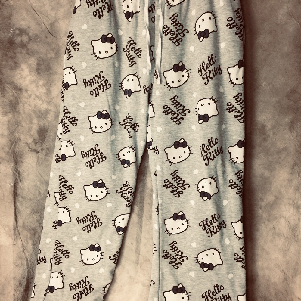 Hello Kitty Sweatpants Lounge Pajama Pants PJ's  XL 16-18 Soft Joggers